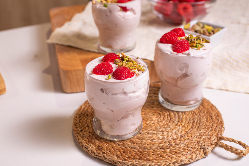 Mousse de frambuesas sin huevo: una receta de 15 minutos y dos horas de frío